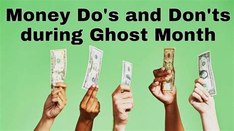 Money Do's and Don'ts during Ghost Month .
